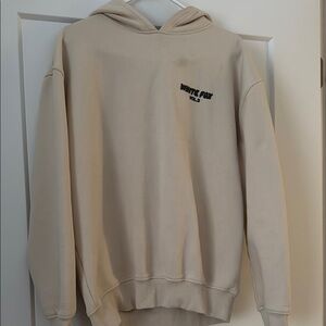 White Fox Beige Hoodie